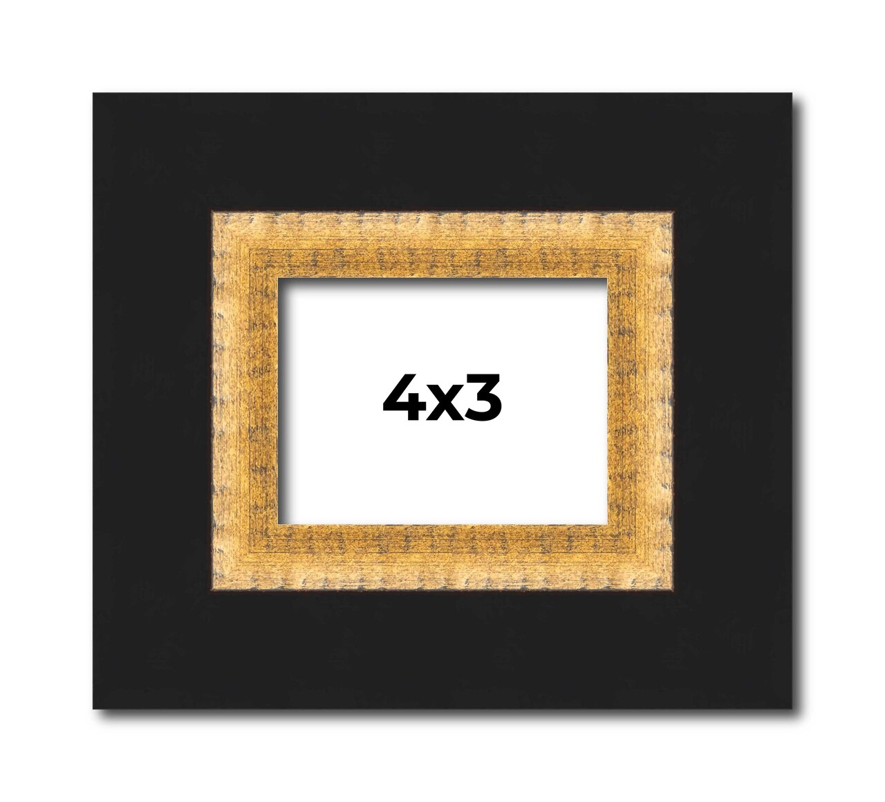 3x4 Embellished Picture Frame with UV-Resistant Acrylic & Acid Free Backing, Available in 3 Finishes - Black, Brown, Gold